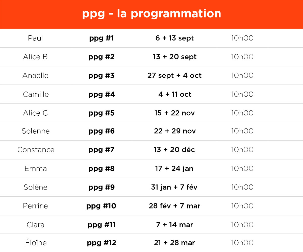 l'agenda du petit projet graphique 2024_2025